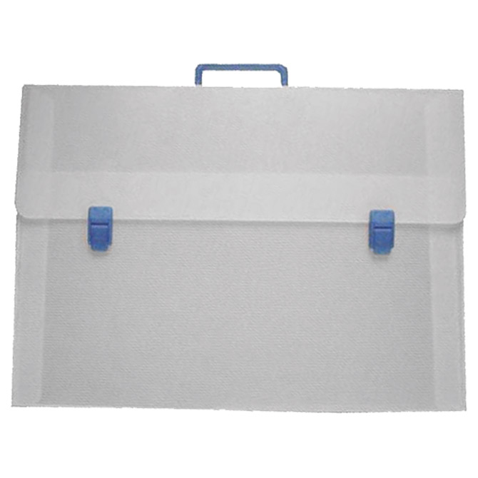 Torba-kofer pp-tvrdi  530x380x60mm Balmar (Dispaco) ECO6T prozirno bijela/plava ručka!!