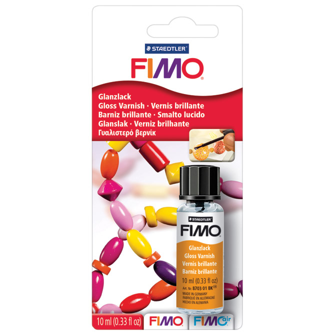 Lak za mase za modeliranje sjajni 10 ml Fimo Staedtler 8703 01 BK blister