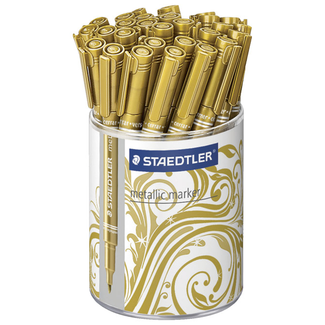 Marker nepermanentni 1-2mm u čaši pk30 Metallic Staedtler 832311KP30 zlatni