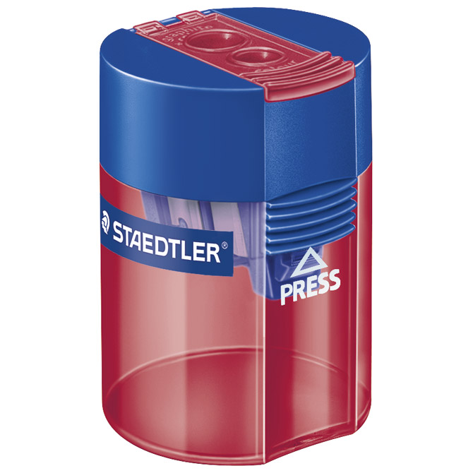 Šiljilo metalno s pvc kutijom 2rupe Staedtler 512 006!!