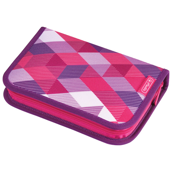 Pernica puna 1zip 2preklopa Pink Cubes Herlitz 50020973!!