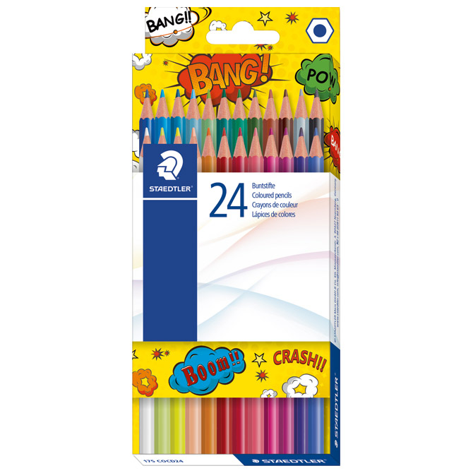 Boje drvene  24boje Comic Staedtler 175 COCD24 blister!!