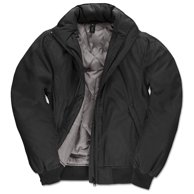 Jakna zip ženska B&C Crew Bomber crna L!!