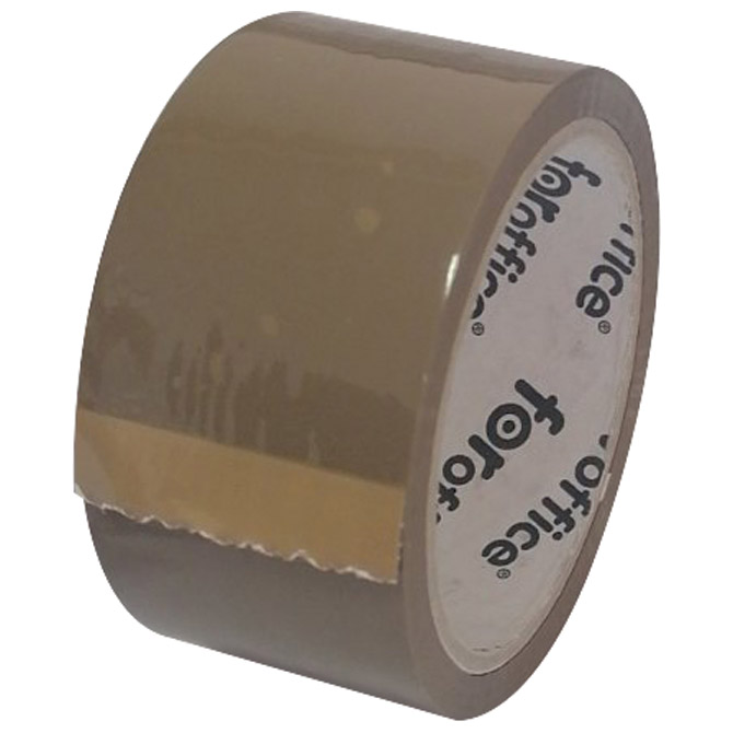 Traka ljepljiva 48 mm/66m akrilna bešumna 25my  FORoffice smeđa