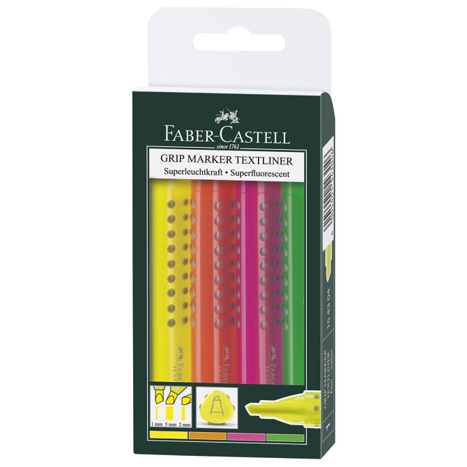 Signir 1-5mm Grip 2001 Faber Castell 154304 4boje blister!!