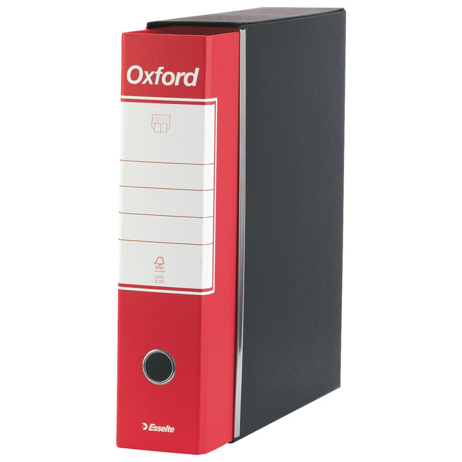 Registrator A4 široki u crnoj kutiji Oxford Esselte 390783160 crveni