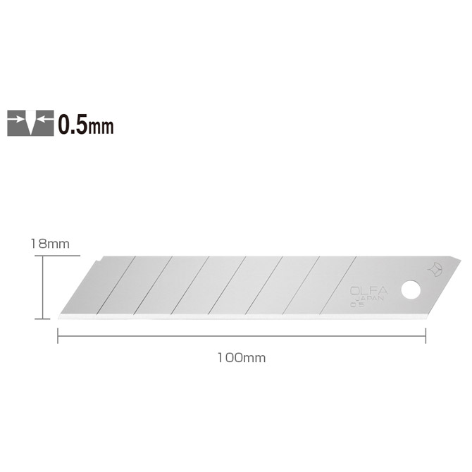 Nož za skalpel  6 mm pk25 Olfa KB srebrni blister