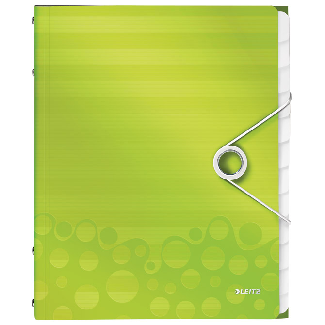 Mapa za odlaganje spisa 12 pregrada s gumicom i klapom pp Wow Leitz 46340064 zelena!!