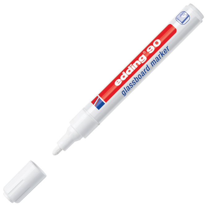 Marker za staklenu ploču 2-3mm Edding 90 bijeli!!