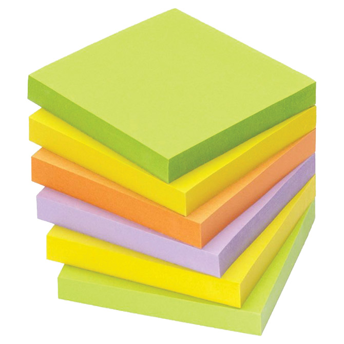 Blok samoljepljiv  75x75 mm 100L Spring Global Notes 5854-76 neon sortirano