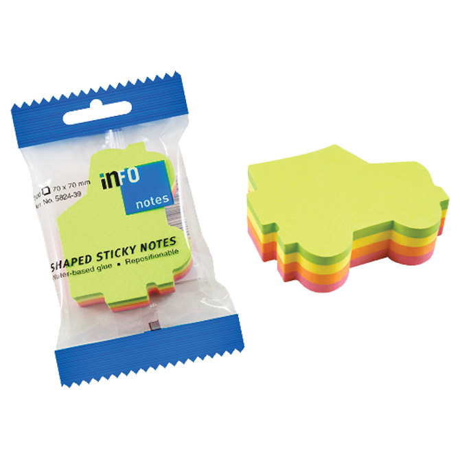 Blok samoljepljiv oblik Auto 200L Global Notes 5824-39 neon sortirano blister!!
