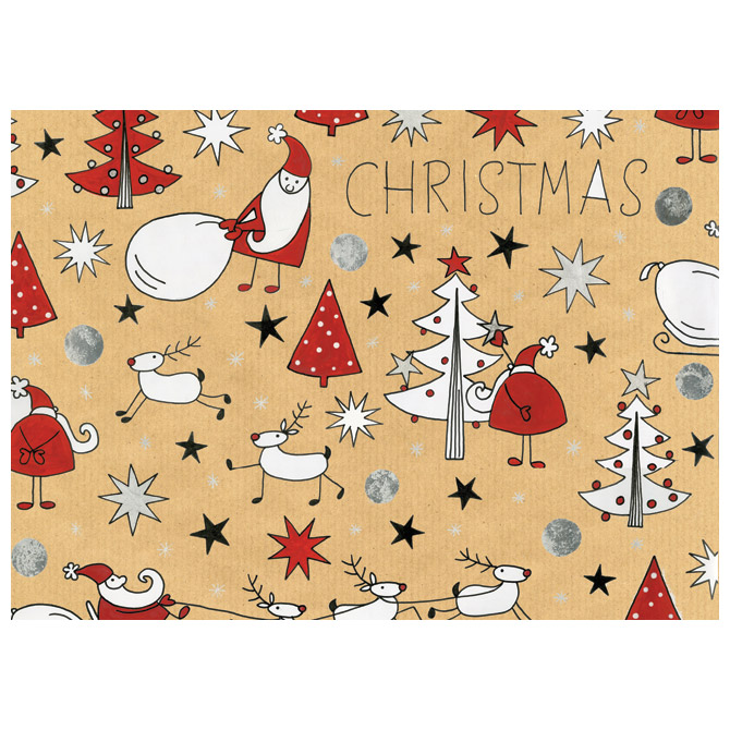 Papir ukrasni rola 70x200cm Xmas fun Herlitz 40024196!!