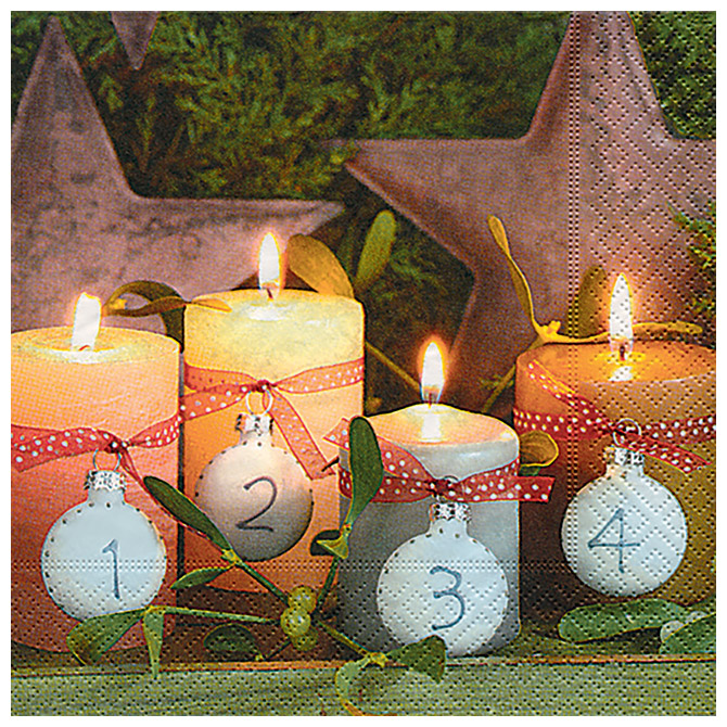 Salvete troslojne 33x33cm pk20 Fourth advent Herlitz 40030142!!