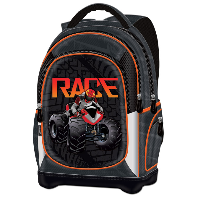 Ruksak školski anatomski lagan ATV Race Connect crno-narančasti!!