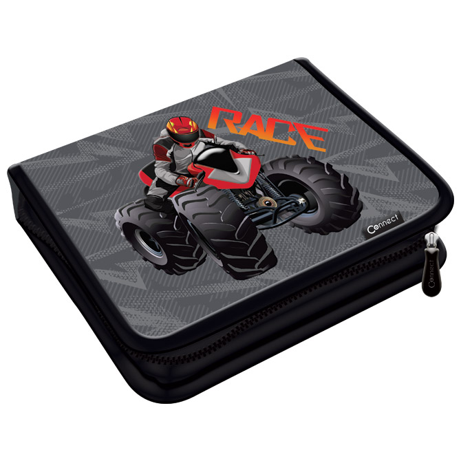 Pernica puna 1zip 2preklopa ATV Race 1A Connect sivo-narančasta