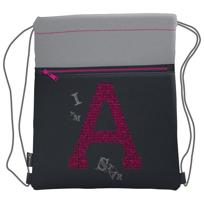 Vrećica za tjelesni I Am A Star Connect sivo-roza!!