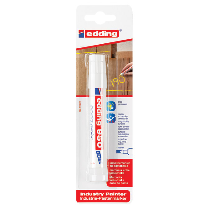 Marker industrijski painter permanentni 10 mm Edding 950/1 bijeli blister
