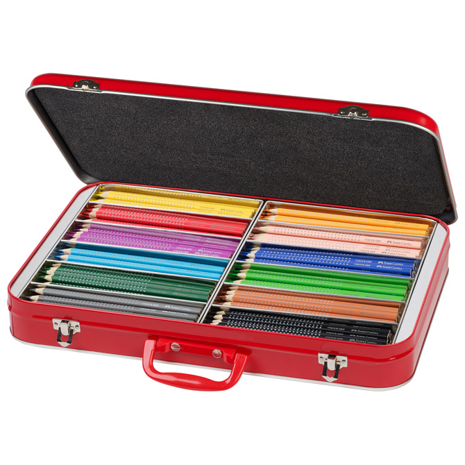 Boje drvene  300boja Grip (25x12boja) u metalnom koferu Faber-Castell 201681!!
