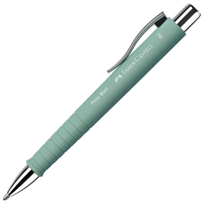 Olovka kemijska gumirana Poly Ball XB Faber-Castell 241165 pastelno zelena!!