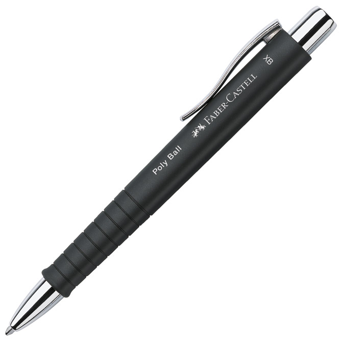 Olovka kemijska gumirana Poly Ball XB Faber Castell 241153 crna!!