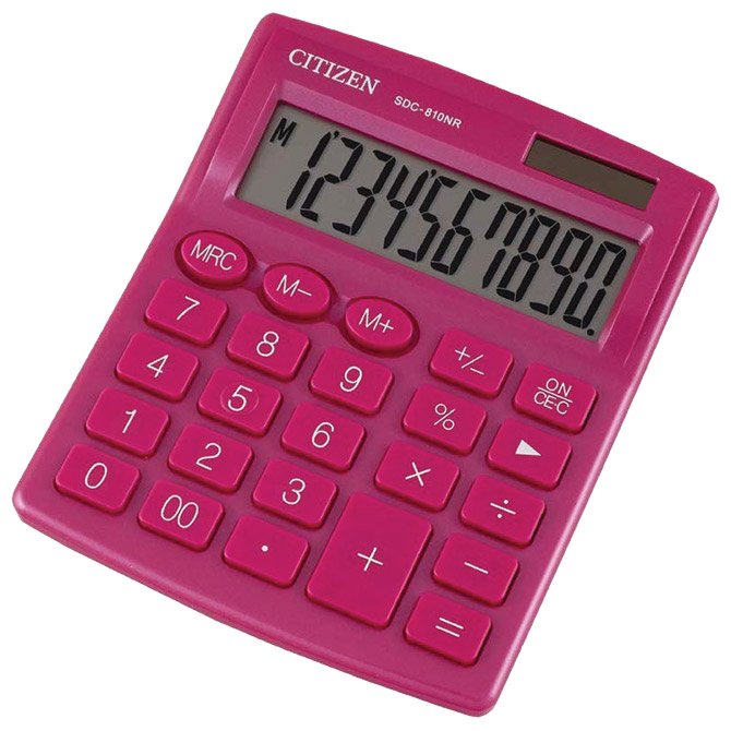 Kalkulator komercijalni 10mjesta Citizen SDC-810NRPKE rozi blister!!