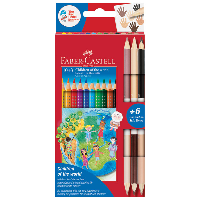 Boje drvene  10boja Grip 2001+3boje drvene obostrane Faber Castell 201746 blister!!