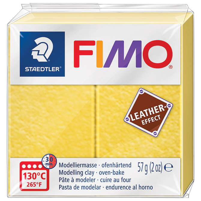 Masa za modeliranje   57g Fimo Effect Leather-effect Staedtler 8010-109 zlatno žuta!!