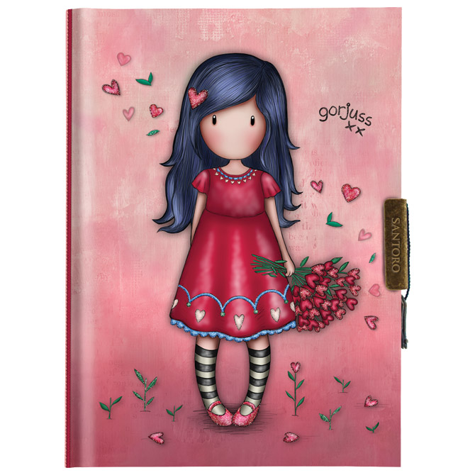 Teka tvrdi uvez s ključem Love Grows Gorjuss 577GJ17!!