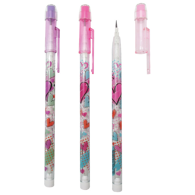 Olovka grafitna u nastavcima s gumicom Srca Bensia sortirano