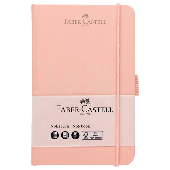 Notes  9x14cm karo 96L 100g s gumicom Faber-Castell 100 205 04 pastelno rozi!!