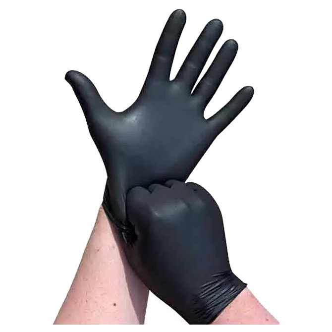 Pribor za čišćenje-rukavice nitril-bez pudera pk200 crne L