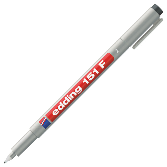 Marker OHP non-permanent 0,6 mm Edding 151 F crni