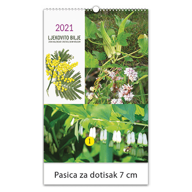 Kalendar "Ljekovito bilje" s rotacijskim krugom, spirala, Nikoprom