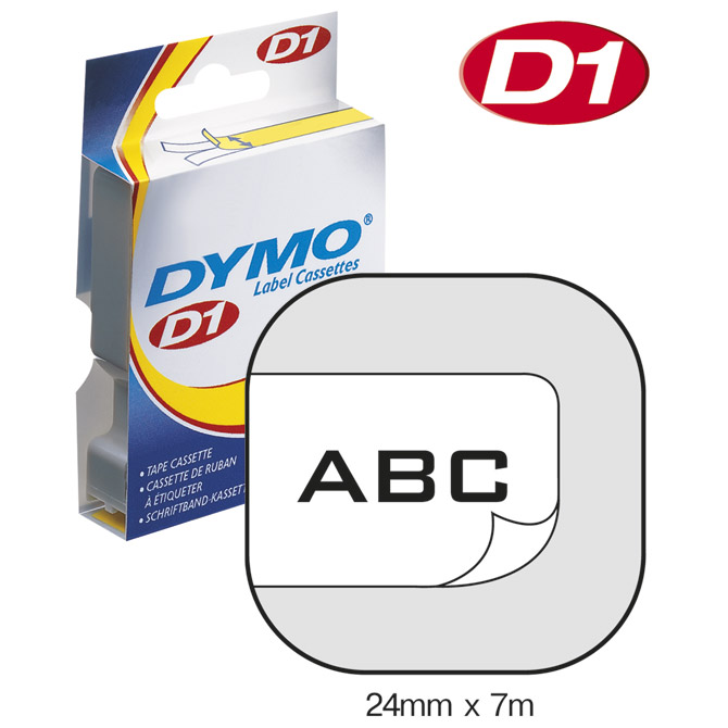 Vrpca D1 24mmx7m Dymo 53713 crno-bijela