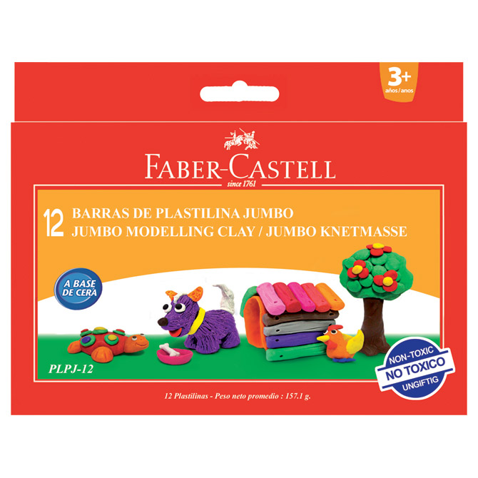 Plastelin 12boja karton Faber-Castell 120811 blister!!