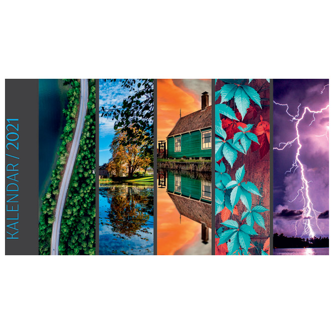 Kalendar stolni mali 2026. 13 listova, obostrani, spirala