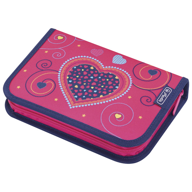 Pernica puna 1zip 2preklopa Pink Hearts Herlitz 50014347!!