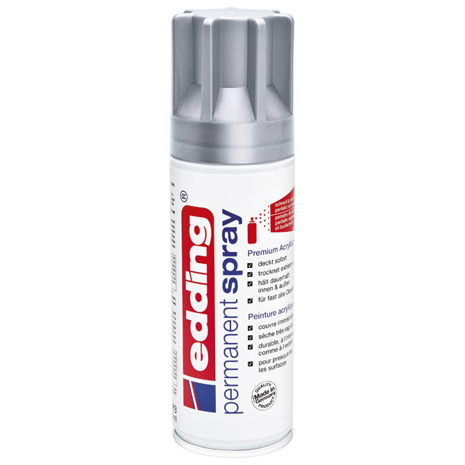 Boja akrilna u spreju 200ml permanentna Edding 5200923 mat srebrna