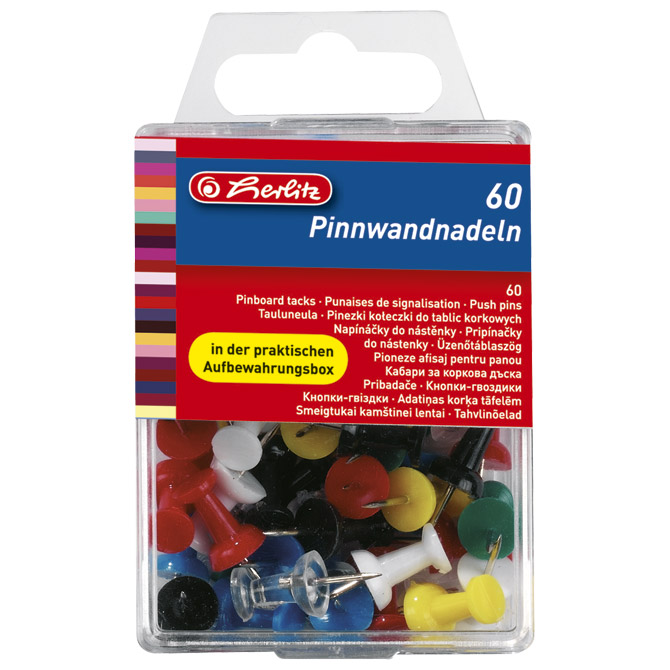 Čavlići u boji za pluto ploču pk60 Herlitz 8770406 blister!!