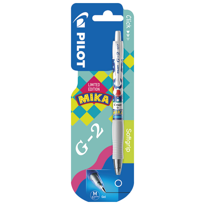 Roler gel grip 0,7mm G2 Mika Pilot BL-G2-7 plavi blister!!