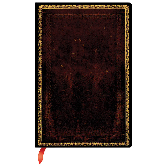 [000040546] Notes  9,5x14cm-mini crte  88L Black Morrocan Flexis Paperblanks FB5332-3!!