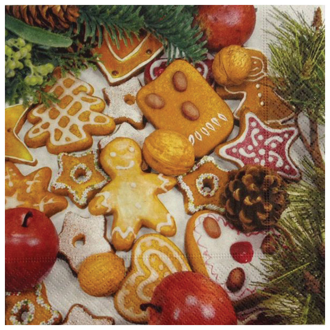 Salvete troslojne 33x33cm pk20 Gingerbread Herlitz 40043661!!