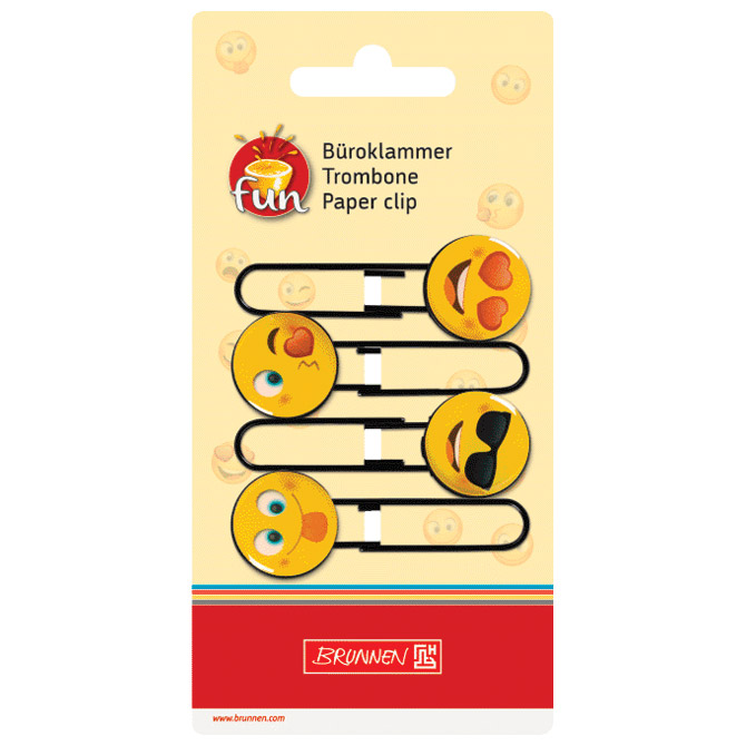 Spajalice ručne velike Smiley pk4 Brunnen 10-20671 01 blister