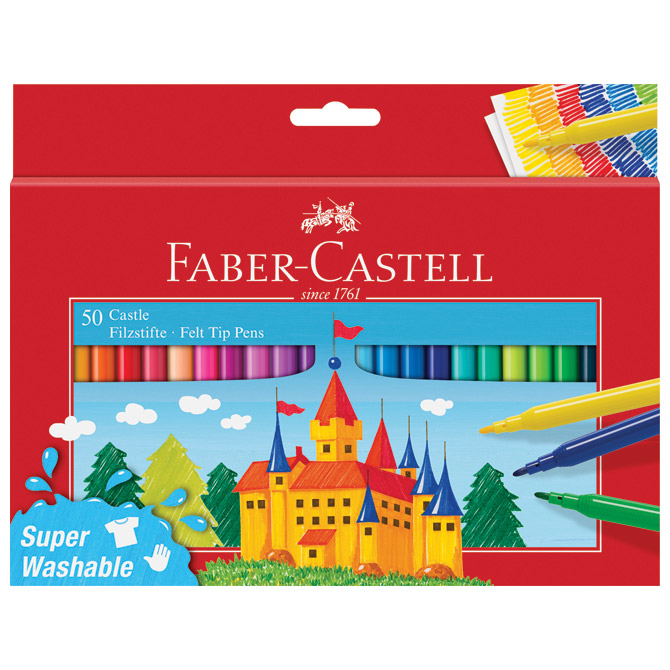 Flomaster školski  50boja Faber-Castell 554204 blister
