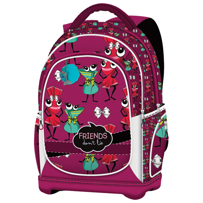 Ruksak školski anatomski lagan Friends Connect bordo!!
