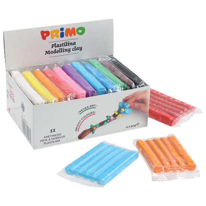 Plastelin 11bojax50g karton Primo 2661CP11