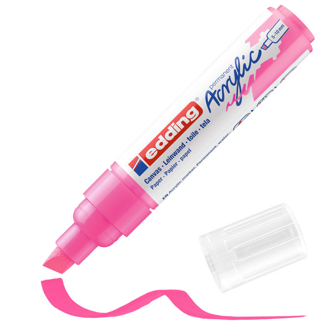 Marker akrilni 5-10 mm Edding 5000069 fluo rozi