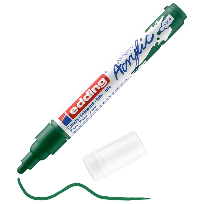Marker akrilni 2-3 mm Edding 5100904 zeleni