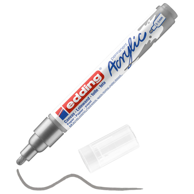 Marker akrilni 2-3 mm Edding 5100923 srebrni