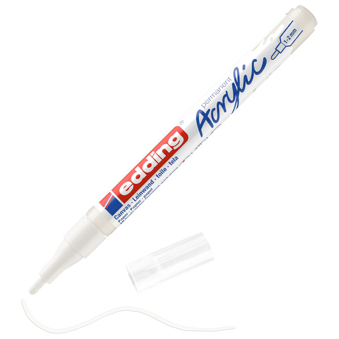 Marker akrilni 1-2 mm Edding 5300922 bijeli